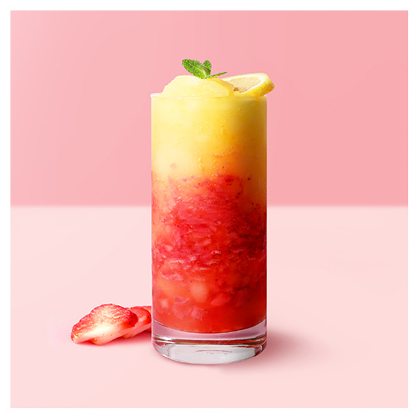 Strawberry Lemon Green tea Sorbet