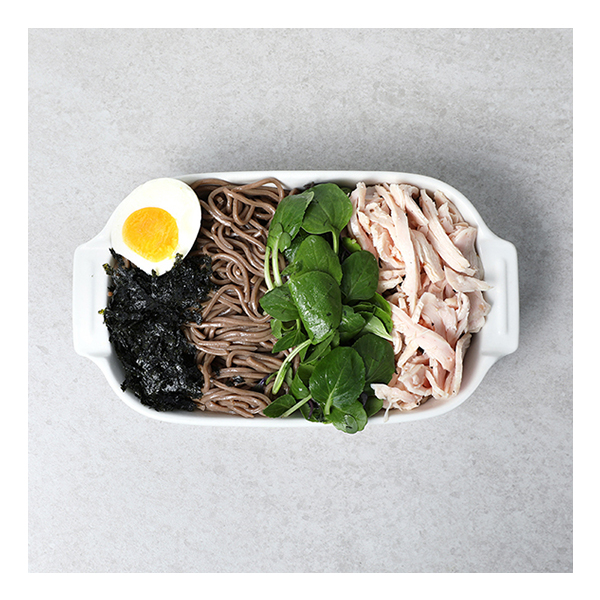 Buckwheat Noodles with Perilla Oil & Chicken Breat
